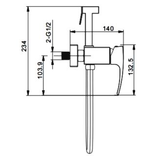 Гигиенический душ со смесителем Gappo G2007-8 хром